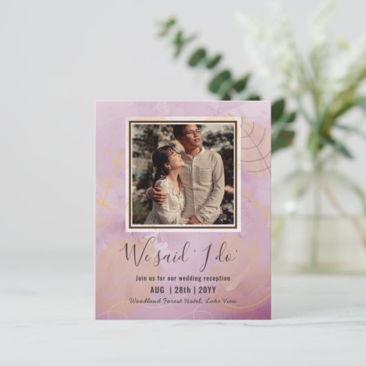 Ontvangst van BUDGET weddenschappen uitnodigen met (Staand voorkant)