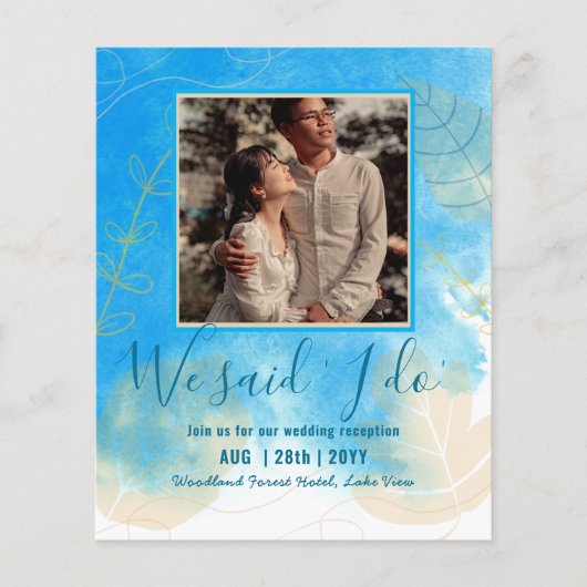 Ontvangst van BUDGET weddenschappen uitnodigen met (Voorkant)