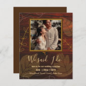 Ontvangst van BUDGET weddenschappen uitnodigen met (Voorkant / Achterkant)