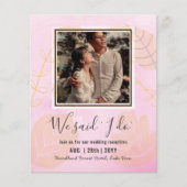 Ontvangst van BUDGET weddenschappen uitnodigen met (Voorkant)