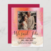 Ontvangst van BUDGET weddenschappen uitnodigen met (Voorkant / Achterkant)