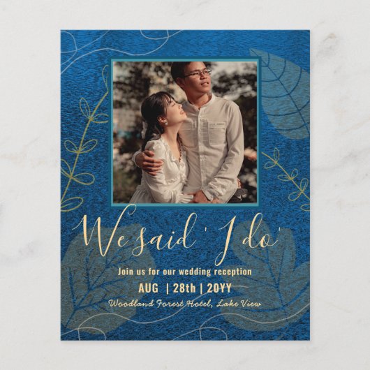 Ontvangst van BUDGET weddenschappen uitnodigen met (Voorkant)