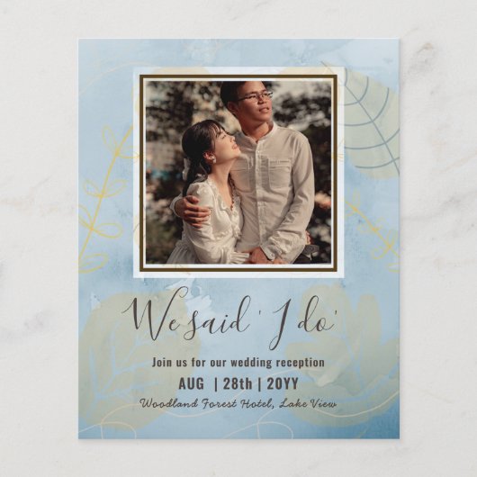 Ontvangst van BUDGET weddenschappen uitnodigen met (Voorkant)