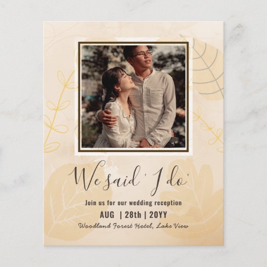 Ontvangst van BUDGET weddenschappen uitnodigen met (Voorkant)