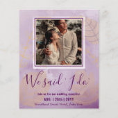 Ontvangst van BUDGET weddenschappen uitnodigen met (Voorkant)