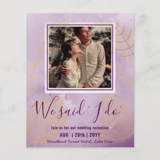 Ontvangst van BUDGET weddenschappen uitnodigen met (Voorkant)