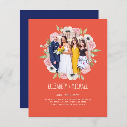 Ontvangst van budgettrends voor FOTO-bruiloft nodi (Voorkant / Achterkant)