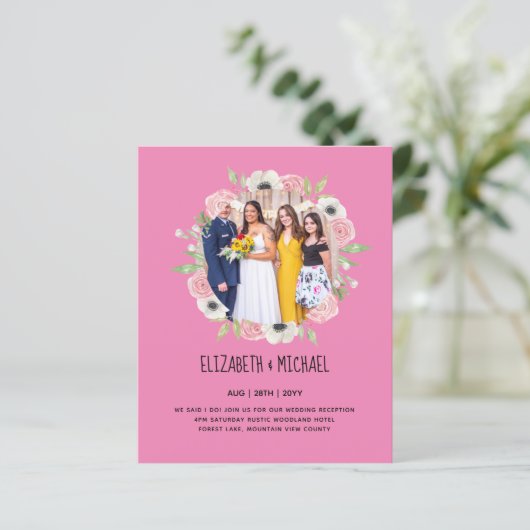 Ontvangst van budgettrends voor FOTO-bruiloft nodi (Staand voorkant)