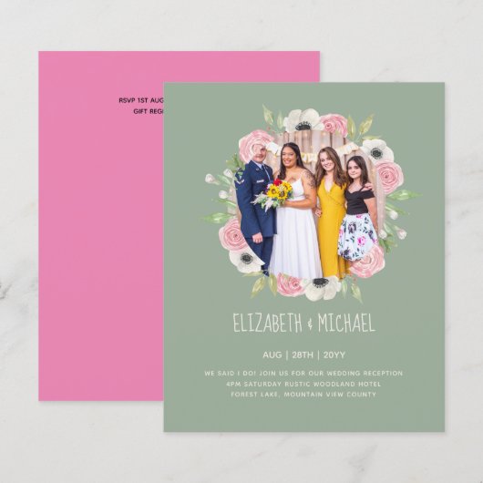 Ontvangst van budgettrends voor FOTO-bruiloft nodi (Voorkant / Achterkant)