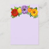 Ontvangst van citrus Floral Garden Wedding Informatiekaartje (Achterkant)