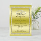 Ontvangst van Classy Gold- en ringweddenschappen Kaart (Staand voorkant)