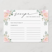 Ontvangst van de bruid tot champagne Floral Informatiekaartje (Voorkant)