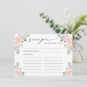 Ontvangst van de bruid tot champagne Floral Informatiekaartje (Staand voorkant)