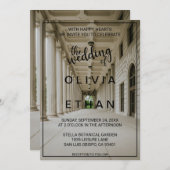 Ontvangst van de bruidshal in Elegant Weddenschap  Kaart (Voorkant / Achterkant)