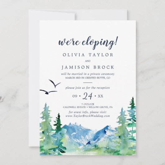 Ontvangst van de Rocky Mountain-bestemming Kaart (Voorkant)