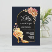 Ontvangst van een finale hiel-blauwe lintje kaart (Staand voorkant)