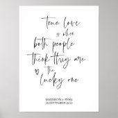 Ontvangst van een zwart en wit huwelijk Welkomstte Poster