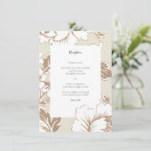 Ontvangst van Elegant Vintage Wedding Informatiekaartje (Staand voorkant)