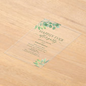 Ontvangst van eucalyptusbruiloft acryl uitnodigingen (Laagn)