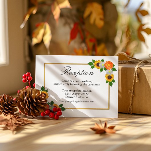 Ontvangst van Floral Gold Lijst Weddenschappen Informatiekaartje