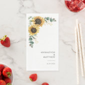 Ontvangst van Floral Sunflower Eucalyptus Weddensc Servet (Insitu)