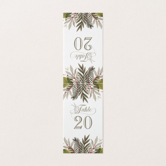 Ontvangst van gevlekte botanische kruiden kaart (Buitenkant ongevouwen)