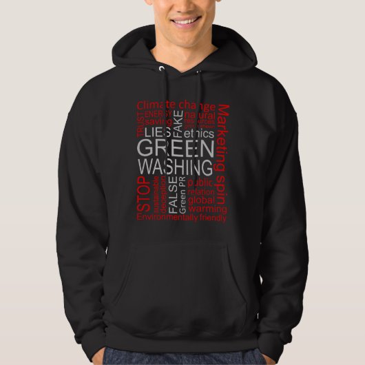 Ontvangst van Greenwash Fake Lies Hoodie (Voorkant)