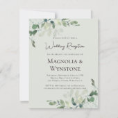 Ontvangst van groene bruiloft met Eucalyptus Sage Kaart (Voorkant)