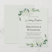 Ontvangst van groene bruiloft met Eucalyptus Sage Kaart (Voorkant / Achterkant)