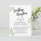 Ontvangst van groene Waterverf oliage Weddenschapp Kaart (Staand voorkant)