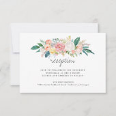 Ontvangst van het blozen zomerse Floral Weddenscha Kaart (Voorkant)