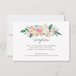 Ontvangst van het blozen zomerse Floral Weddenscha Kaart