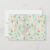 Ontvangst van het blozen zomerse Floral Weddenscha Kaart (Achterkant)