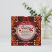 Ontvangst van het Bollywood Bohemian Wedding Invit Kaart (Staand voorkant)