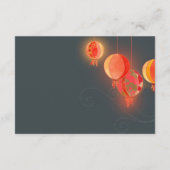 Ontvangst van het huwelijk tussen Aziatische parti Informatiekaartje (Achterkant)