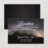 Ontvangst van het Starry Mountain Sky Wedding Informatiekaartje (Voorkant / Achterkant)