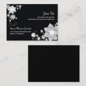 Ontvangst van het zwarte en witte winterhuwelijk informatiekaartje (Voorkant / Achterkant)