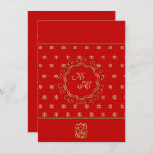 Ontvangst van Indische weduwen in rood en goud Kaart (Voorkant / Achterkant)