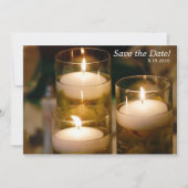 Ontvangst van kaarsen save the date (Voorkant)