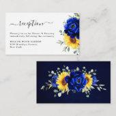 Ontvangst van koninklijke blauwe roestbloem informatiekaartje (Voorkant / Achterkant)