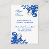 Ontvangst van koninklijke blauwe zilver Vlaams huw Informatiekaartje (Voorkant)