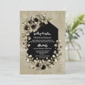 Ontvangst van landelijke zonnebloempitten kaart (Staand voorkant)