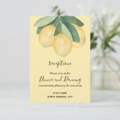 Ontvangst van leemons en lederen bruiloft informatiekaartje (Staand voorkant)