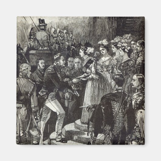 Ontvangst van Louis Philippe bij het kasteel van W Magneet (Voorkant)