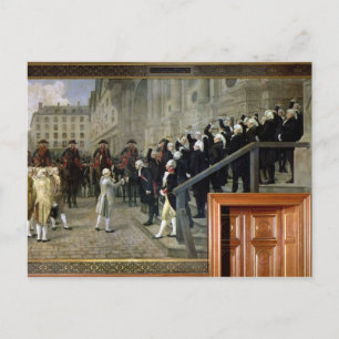 Ontvangst van Louis XVI in het Hotel de Ville b Briefkaart