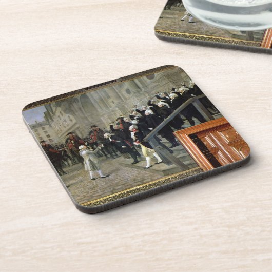 Ontvangst van Louis XVI in het Hotel de Ville b Drankjes Onderzetter (Linkerzijde)