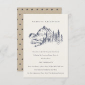 Ontvangst van marinepine Bossen Mountain Sketch We Informatiekaartje (Voorkant / Achterkant)
