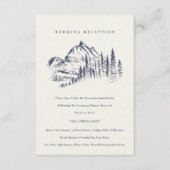 Ontvangst van marinepine Bossen Mountain Sketch We Informatiekaartje (Voorkant)