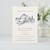 Ontvangst van marinepine Bossen Mountain Sketch We Informatiekaartje (Staand voorkant)