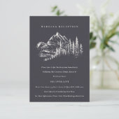 Ontvangst van marinepine Bossen Mountain Sketch We Informatiekaartje (Staand voorkant)